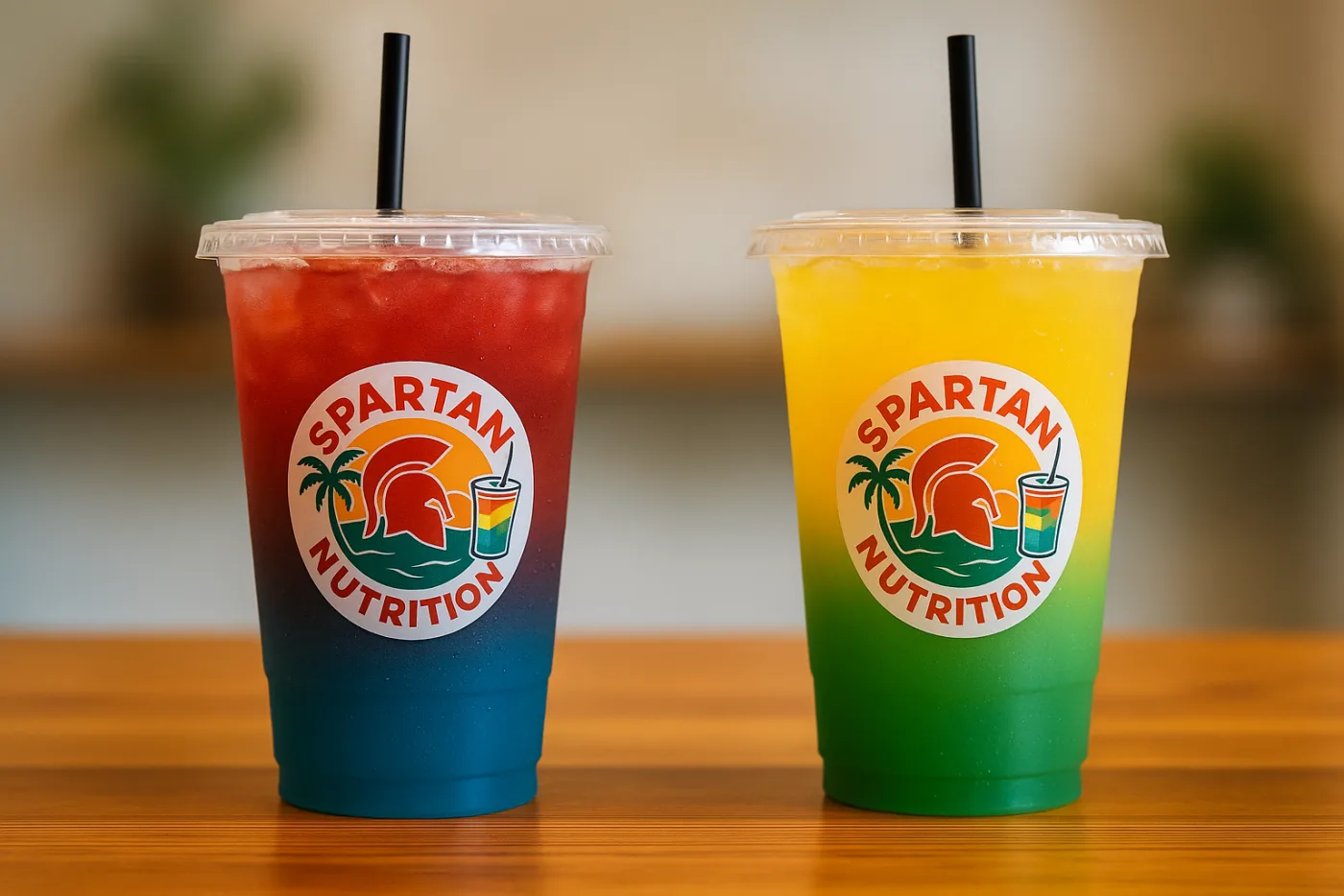 Two colorful energy teas from Spartan Nutrition