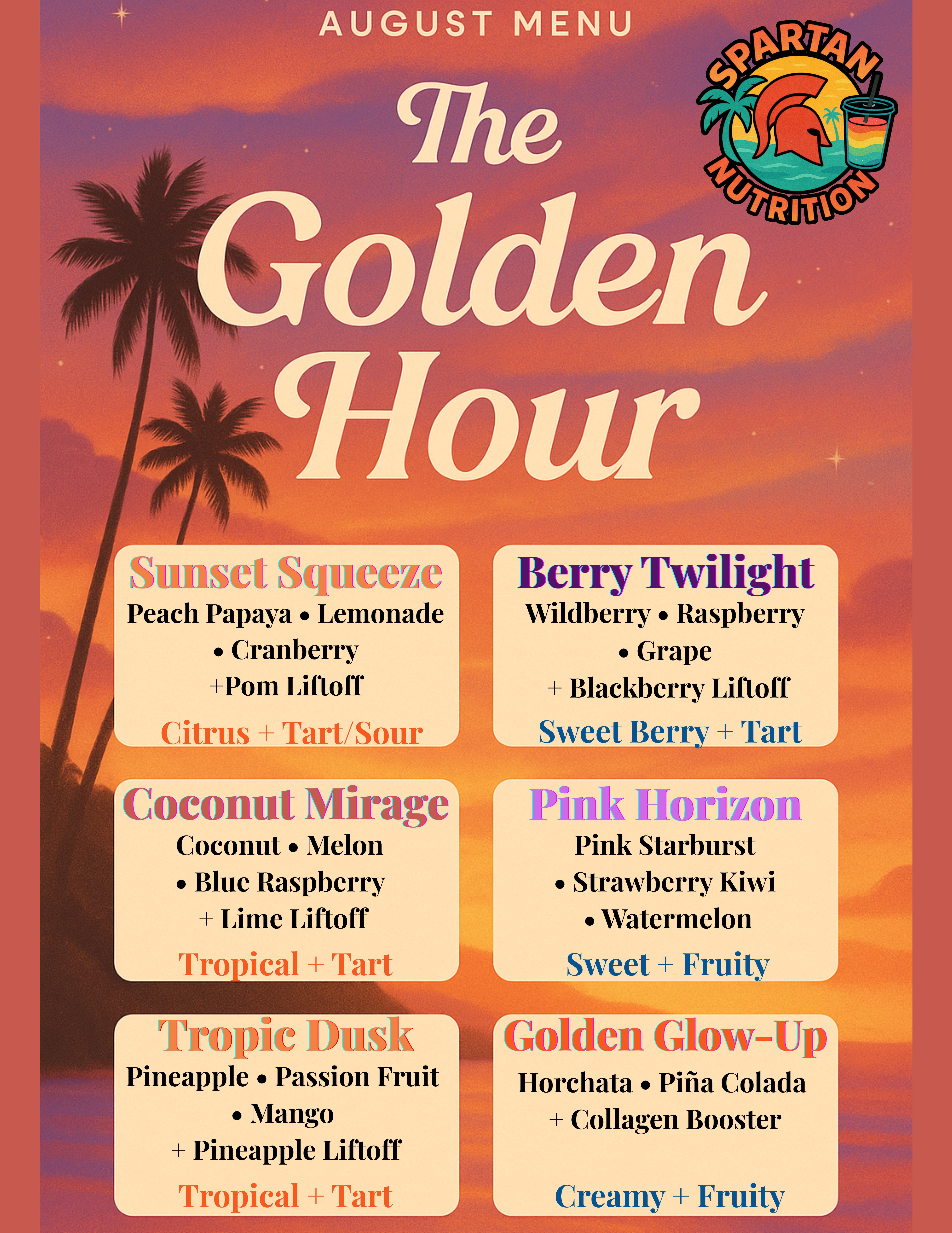 Monthly menu poster